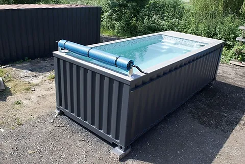 piscina contentor de 20 pÉs com jato de nataÇÃo cinza antracite piscina contentor de 20 pÉs com jato de nataÇÃo cinza antracite